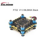 Hot Sales SoloGood F722 Stack ICM42688P F722 Flight Controller BLHELI_S 60A 4in1 ESC 30.5X30.5mm 2-6S for Racing Drone Parts